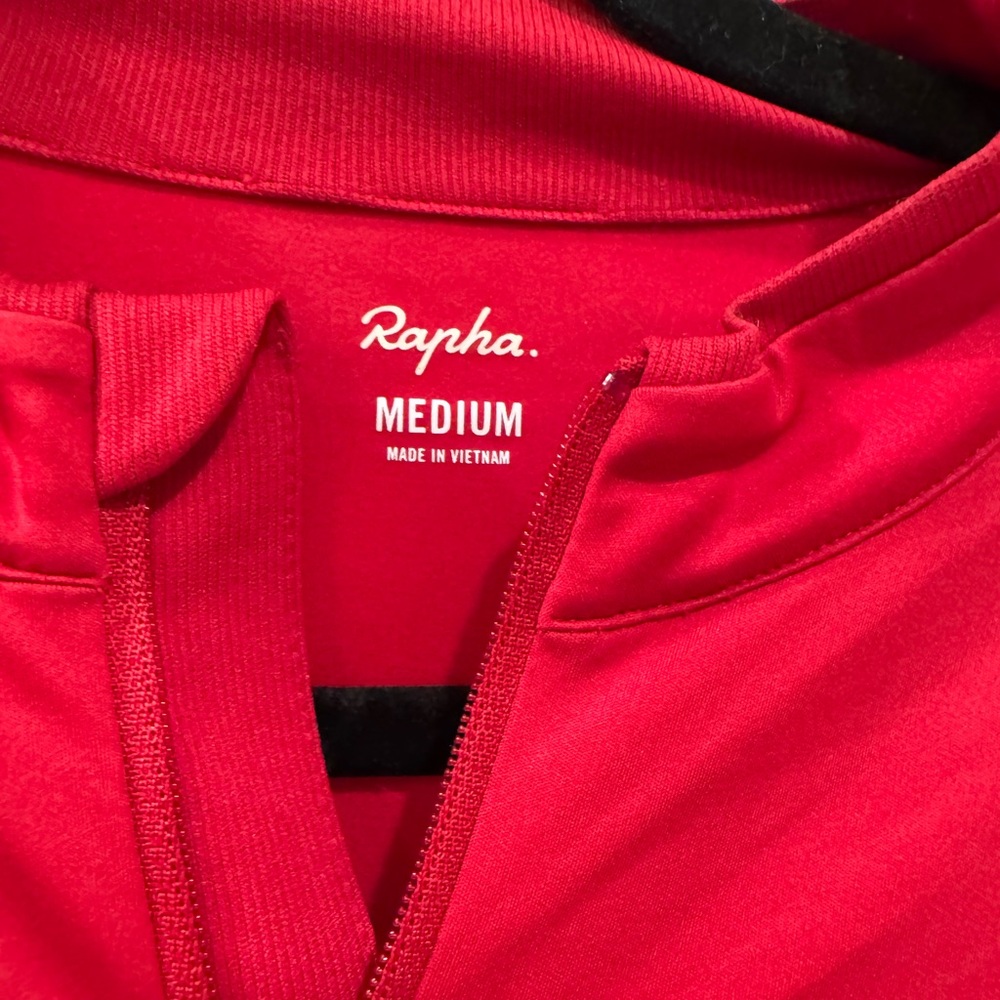 Rapha Red Cycling Jersey with White Sleeve Stripe - Picture 2 of 2